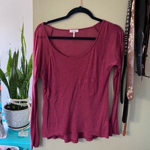 Sheer long sleeve blouse
